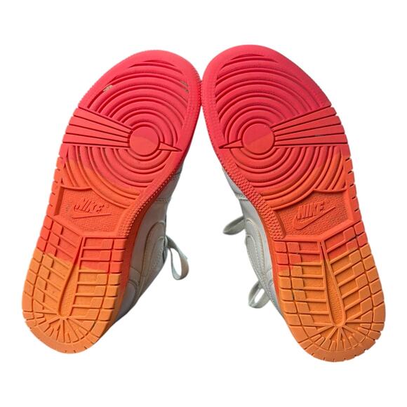 Nike Air Jordan 1 Low OG “Sunset Sole”‎ 554723-100 Size 4Y White/Red/Orange - Picture 8 of 13